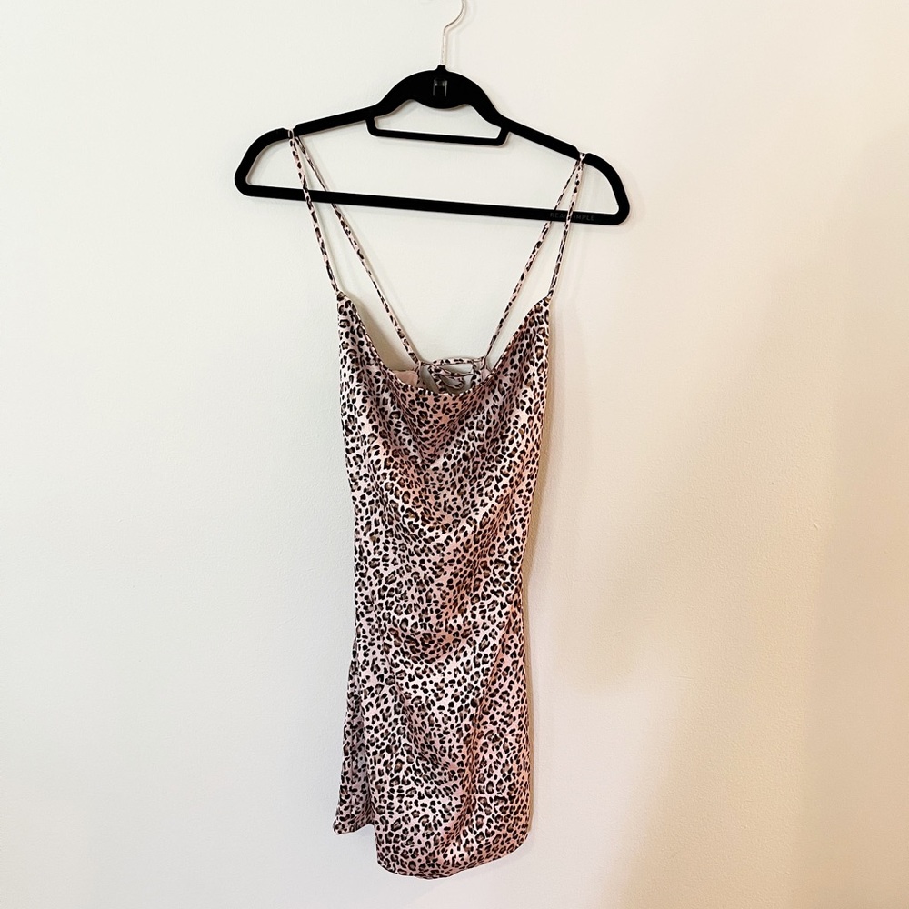 Superdown Pink Leopard Dress